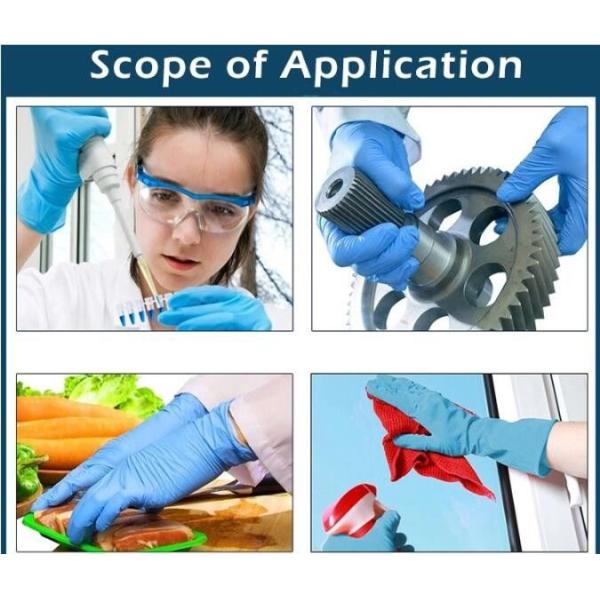 S M L Blue Powder Free Disposable Examation Nitrile Gloves Surgical Gloves 3