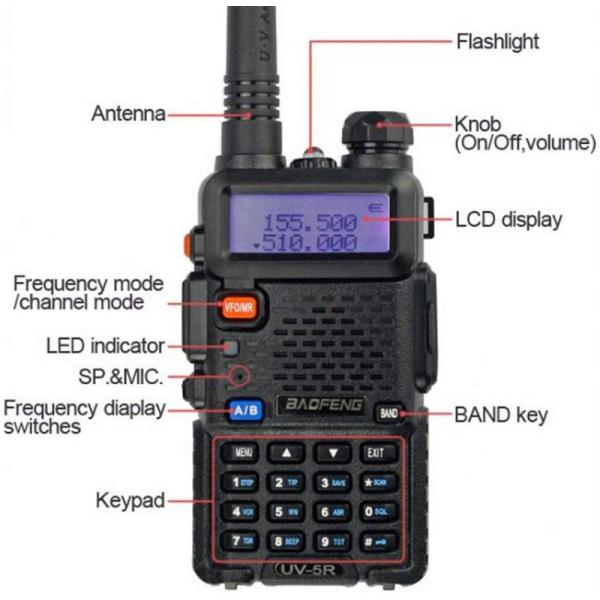 Buy 1800mAh Rechargeable ABS 128 Channels UHF Walkie Talkie at wholesale prices