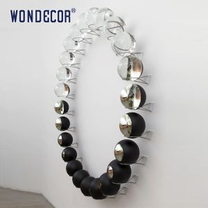 Smooth Texture Metal Wall Art Sculpture Customized Contemporary Ball