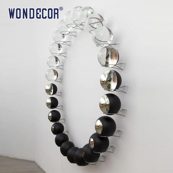 Buy Smooth Texture Metal Wall Art Sculpture Customized Contemporary Ball at wholesale prices