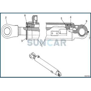 360984A1 Bucket Cylinder Seal Repair Kit fits CNH Loader 621D