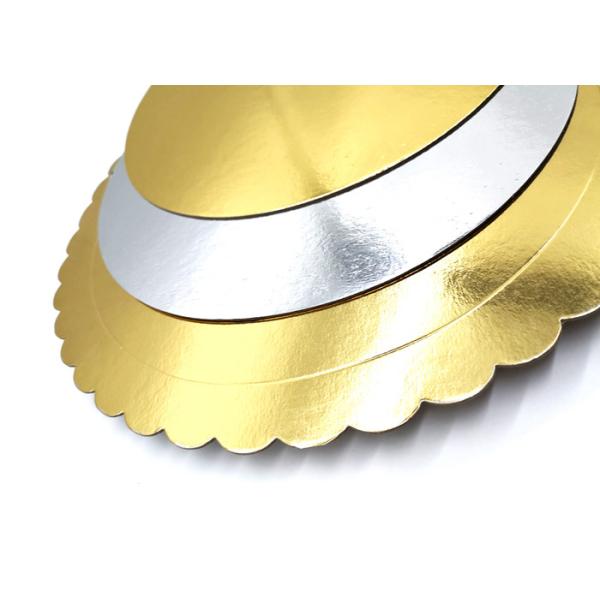 Buy Customize gold and silver back foil laminated grey paperboard for cake boards at wholesale prices