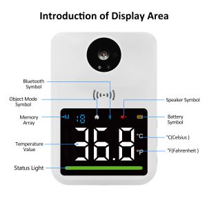 Wall Mounted Infrared Forehead Thermometer High Accurate Automatic