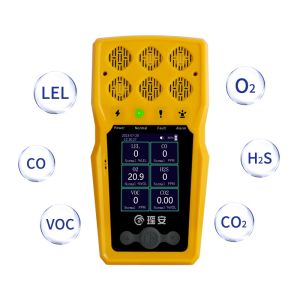 Quality Handheld Portable Multi Gas Detectors CH4 Co O2 H2S VOC CO2 Gas Detector for sale