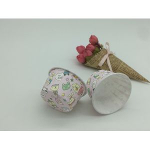 Cute Souffle PET Baking Cups Decorative Paper Cupcake Holders Eco - Friendly