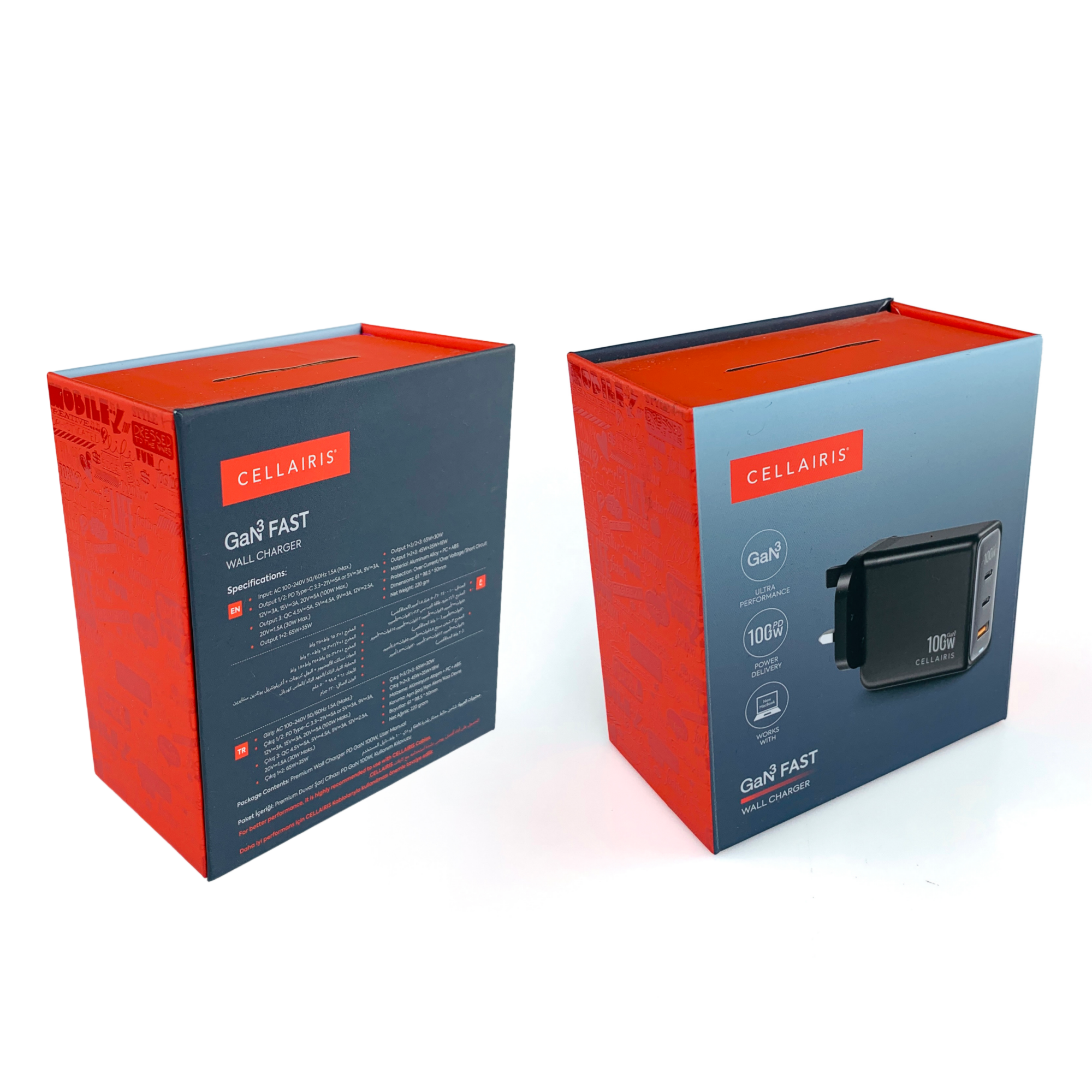 Low MOQ Magnetic Closure Charger Adapter Packaging Boxes Electronics Components