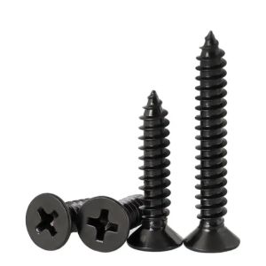 Carbon Black Oxide Self Tapping Metal Screws Convenient Fastening Solution