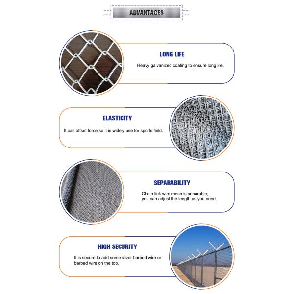 China manufacture PVC coated chain link fence for sports ground