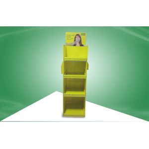 Heavy Duty Floor Standing POS Cardboard Displays With Flyer / Brochure Pockets