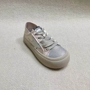 Classic Platform Sneakers Women Round Head And Thick Soled With Silk Surface