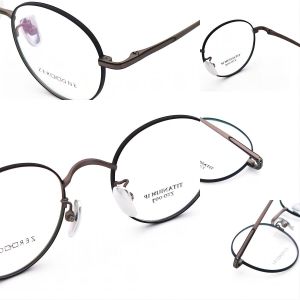 Retro Literature And Art Elliptic Frame Beta Titanium Flexible Glasses