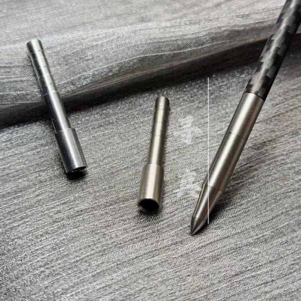 .204" 5mm Spine 200/250/300/350/40/500 Arrows Titanium half out inserts and Collars Sleeve