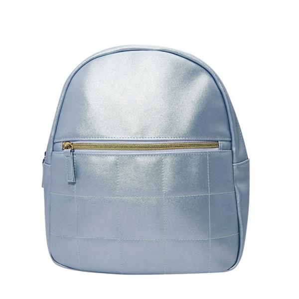 Buy ODM Ladies Waterproof Rucksack 26cm 34cm Light Blue Leather Backpack at wholesale prices