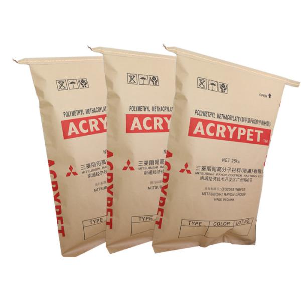 Stitched Bottom Multiwall Kraft Paper Bag Chemical Material 25kg Pvc Resin Packaging