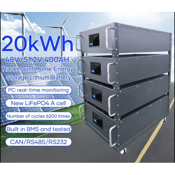 Buy Solar PV Charging LiFePO4 20KWH51.2V400AH Home Energy Storage at wholesale prices