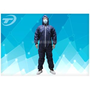 Waterresistance Elastic Cuffs Disposable Coverall Suit PE Coated PP Fabric