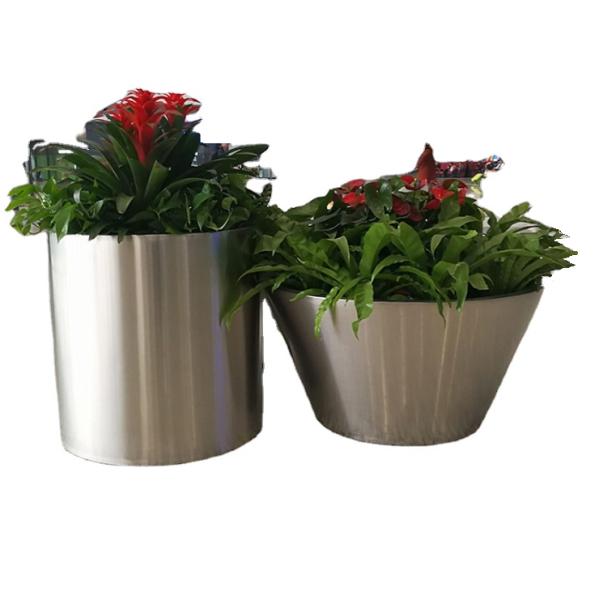 Outdoor giant tree planter luxury stainless steel tree pot planters