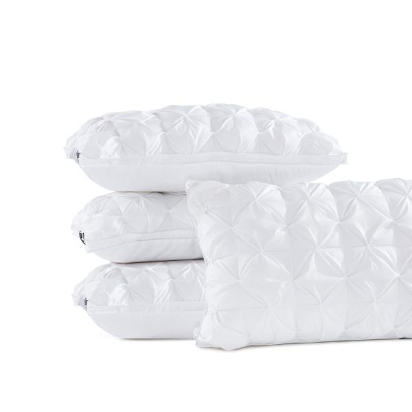 Buy Waffle Gusset White Microfiber Pillow Double Stitching Design Breathable at wholesale prices