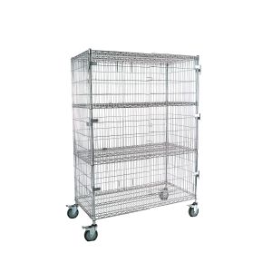 Customized ESD Storage 4 Layers Shelf Trolley Wire Mesh shelving Cart