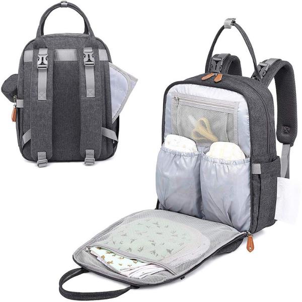 18 Practical Pockets Multi Functional Designer Diaper Bag Backpack OEM ODM