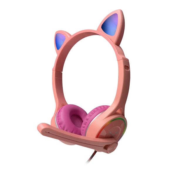 15m Transmission Cat LED Ear Headset Wireless Bluetooth With Mic Glowing Earphones Children Gifts
