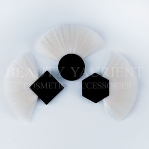 Durable White PBT Hair Compact Blusher Brush Cheek Makeup Brush