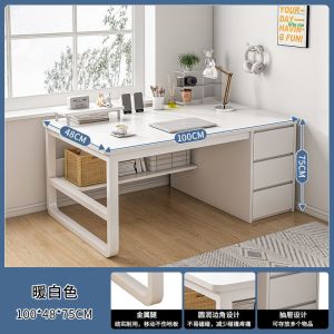 Simple Modern Office Furniture Iron Wood Bedroom Workbench Desk for in Home