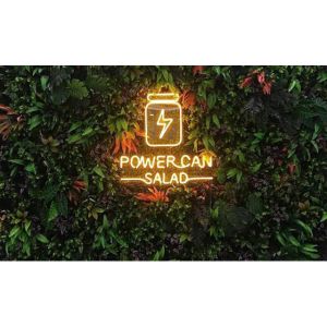 round burger decoration neon sign