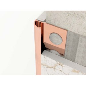 TUV Stainless Steel Tile Trim Brushed Round Closing Metal Strip