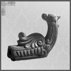Buddhist Temple Decorative Chinese Roof Ridge Tile With Phoenix Pattern
