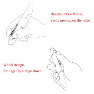 Grey 2.4G wireless touch screen pen mouse