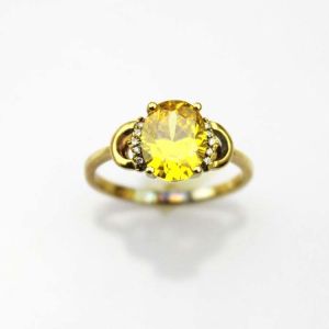 Rose Gold Plated Jewelry 7x9mm Oval Pink Cubic Zircon Silver Ring(R243)