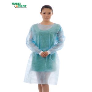 OEM Non Sterilized Nonwoven Disposable Surgeon Gown With Knitted Cuff