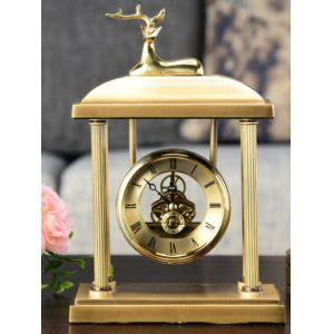 OEM ODM Unique Deer Metal Clock Decorative Art Craft