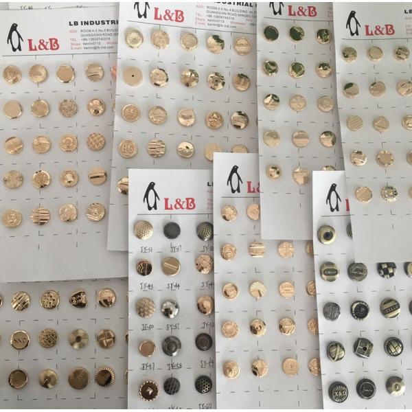 2021 New designs Custom Brand Name Shiny Gold Zamac demin Jeans Button