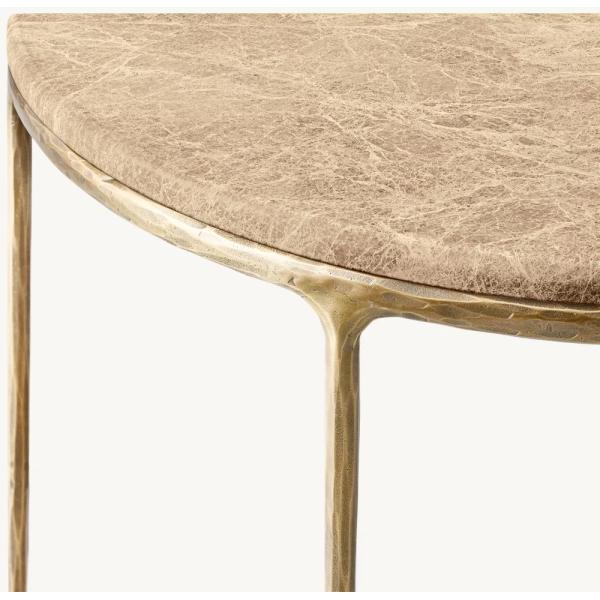 Bedroom Modern Console Table With Stainless Steel And Sintered Stone / Wood Top