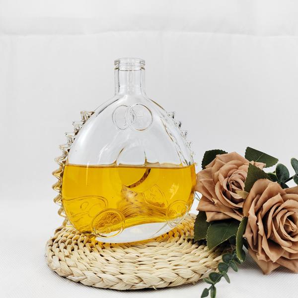 XO Glass Bottle for Hot Stamping Luxury Empty Crystal Alcohol Bottle 500ml 700ml 750ml