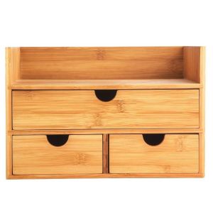 multifunctional bamboo desk organizer makeup organizer for hot selling factory