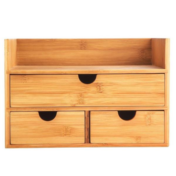 multifunctional bamboo desk organizer makeup organizer for hot selling factory