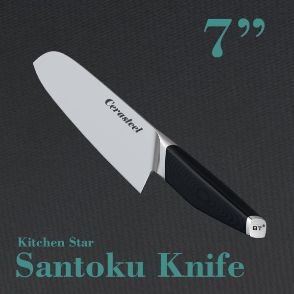 Buy glassfiber handle Cerasteel Knife 7 Inch Santoku Knife at wholesale prices