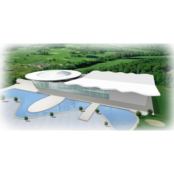 Buy Banquet Hall Agricultural Steel Framed Buildings With Alkyd Grey Paint at wholesale prices