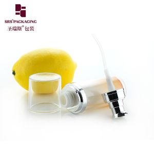 L041 luxury white lotion bottle with golden shoulder ,foam pump bottle