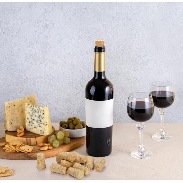 Natural Wine Cork Conical Bottle Stopper Custom Size For Champagne Bottle