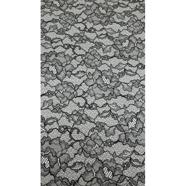 Black Embroidered Lace Fabric District Patterns New Collection For Party Wedding Dresses Clothing