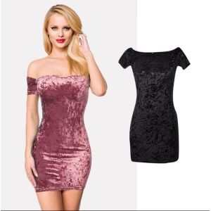 China Hot Mini Velvet Dress for Sexy Lady on sale
