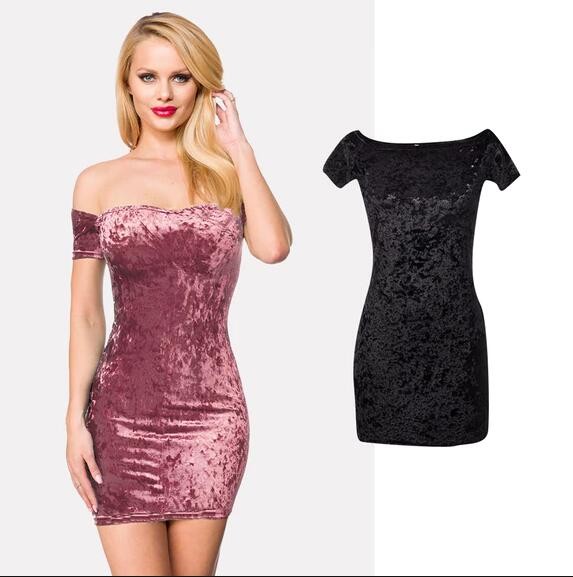 Buy Hot Mini Velvet Dress for Sexy Lady at wholesale prices