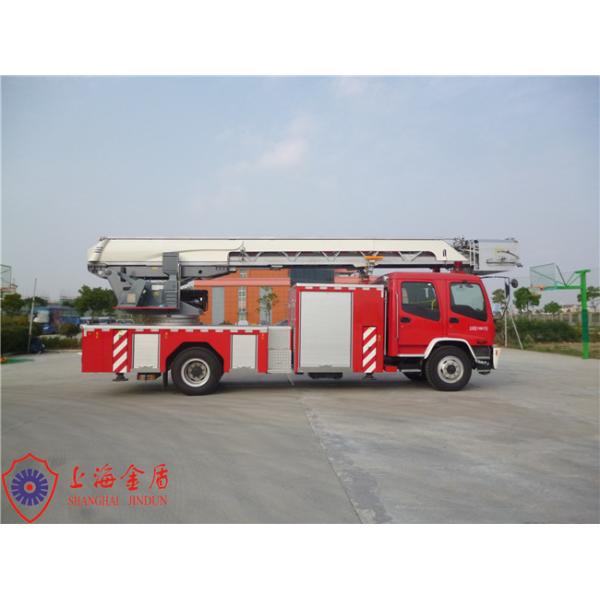 30m Working Height Commercial Aerial Ladder Fire Truck With Two Row Cab 6 Seats