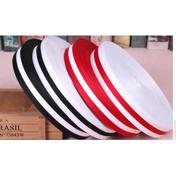 Wholesale Cheap Grosgrain Ribbon 40mm In Stock Red White Polyester Designer Logo Ribbon