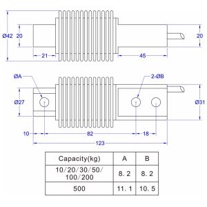100kg load cell for belt scales replaceable with hbm load cell z6fc3 100kg