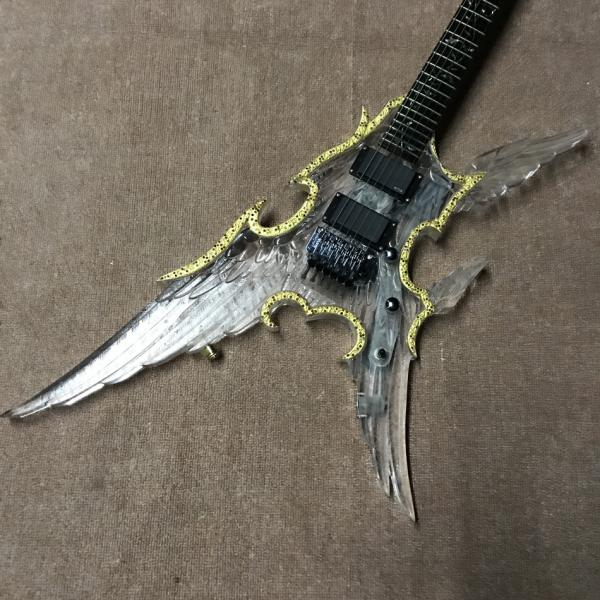 LED acrylic electric guitar ebony fingerboard acrylic body Music instruments